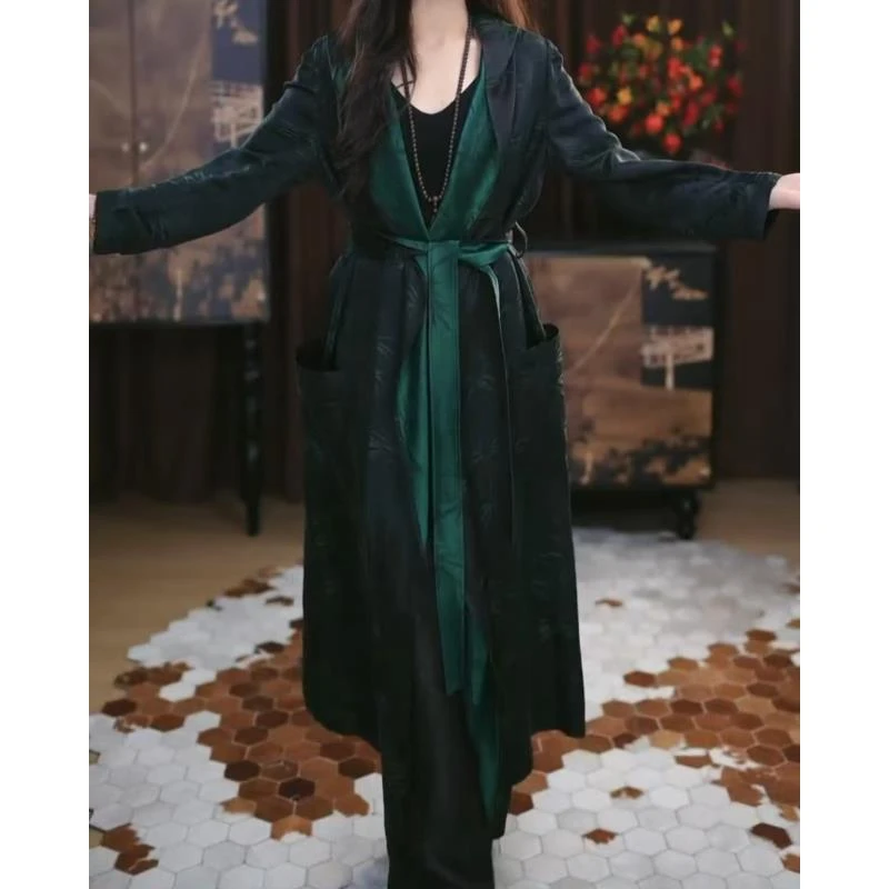 【星晚】香云纱新中式复古显瘦春秋宽松国风休闲潮流西装百搭风衣