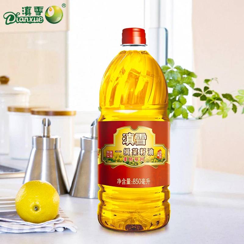 滇雪一级菜籽油850ml低芥酸菜籽油食用油非转基因物理压榨
