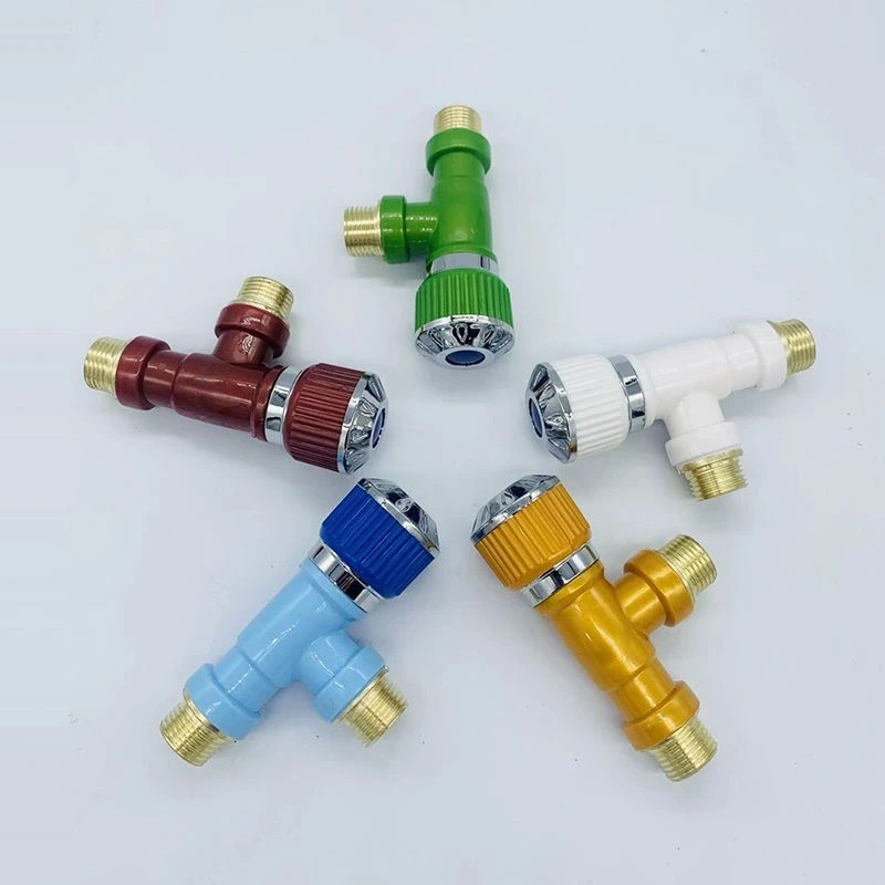 加厚角阀塑料三角阀八字阀冷热水通用马桶阀门水龙头开关4分角阀