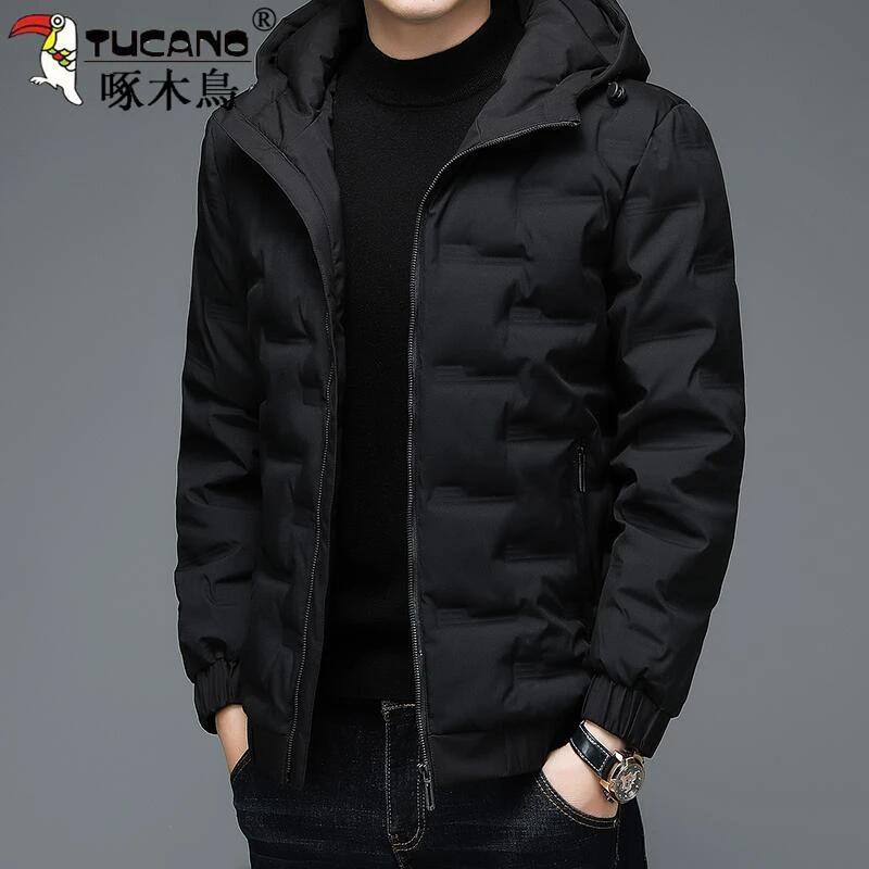 TUCANO/啄木鳥秋冬季新款休闲连帽棉服男士时尚百搭保暖轻薄外套