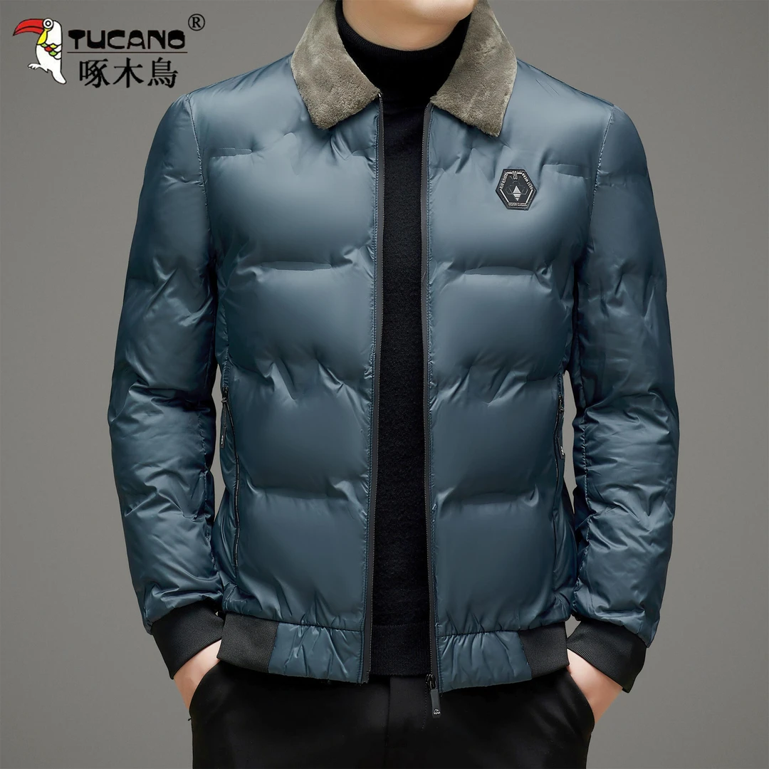 TUCANO/啄木鳥冬季男士翻领棉服外套休闲保暖爸爸款上衣时尚保暖