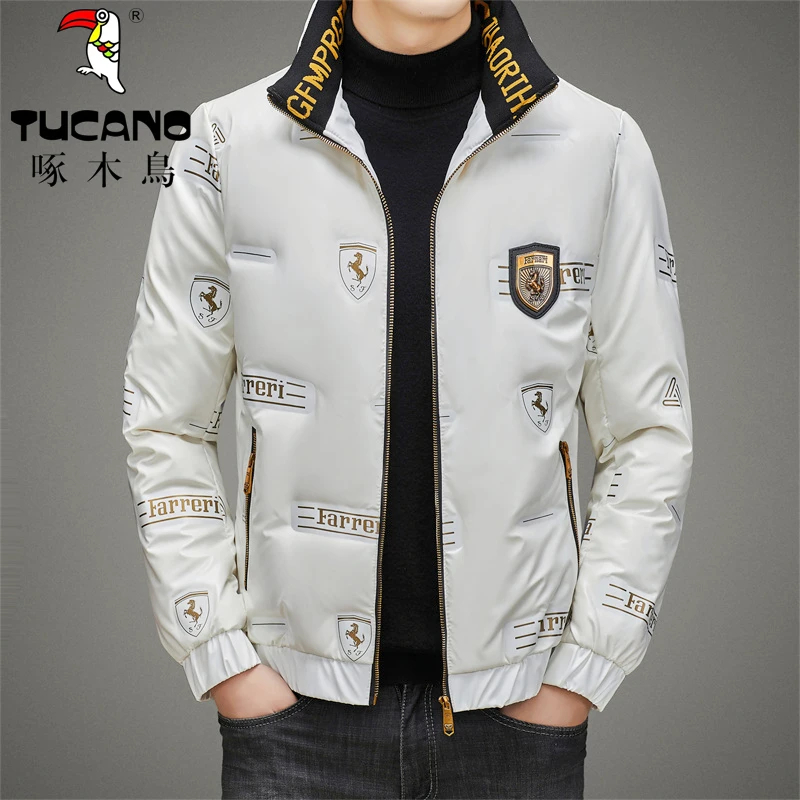 TUCANO/啄木鳥欧式羽绒服男士潮流轻奢款休闲款立领修身时尚外套