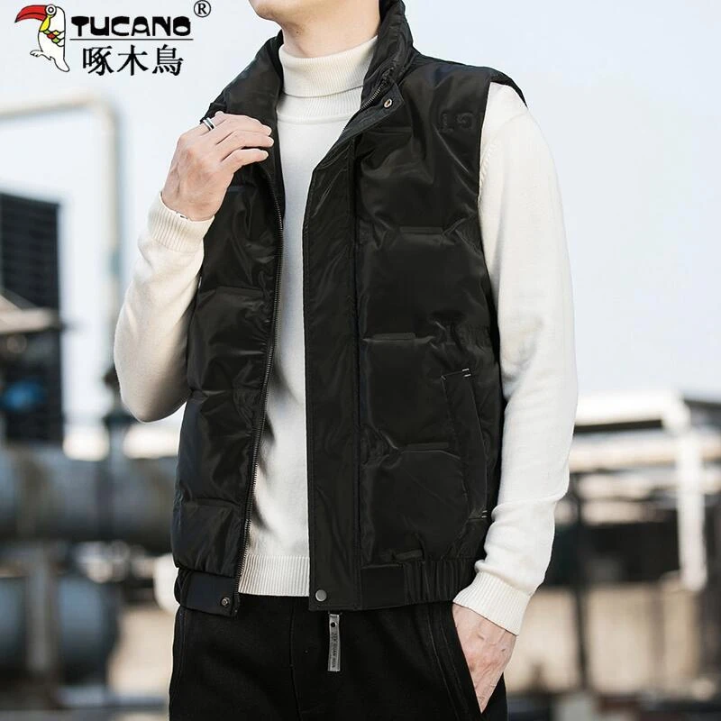 TUCANO/啄木鳥男士羽绒马甲秋冬季外穿休闲马夹百搭保暖无袖立领