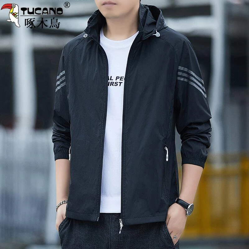 TUCANO/啄木鳥防晒服冰丝夏季薄款骑行户外男士休闲运动开衫外套