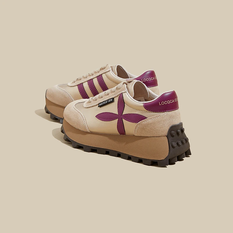 【coco家】小个子必入拼色百搭时尚休闲鞋平底阿甘鞋首尔博主推荐款