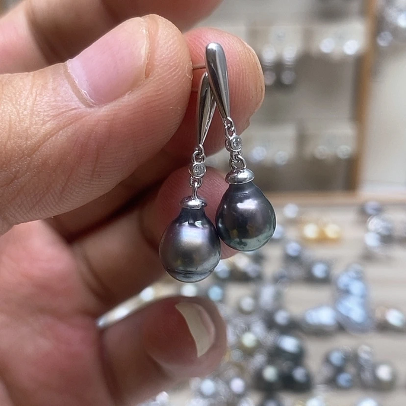 【闪购商品】海水珍珠耳饰银S925镶嵌