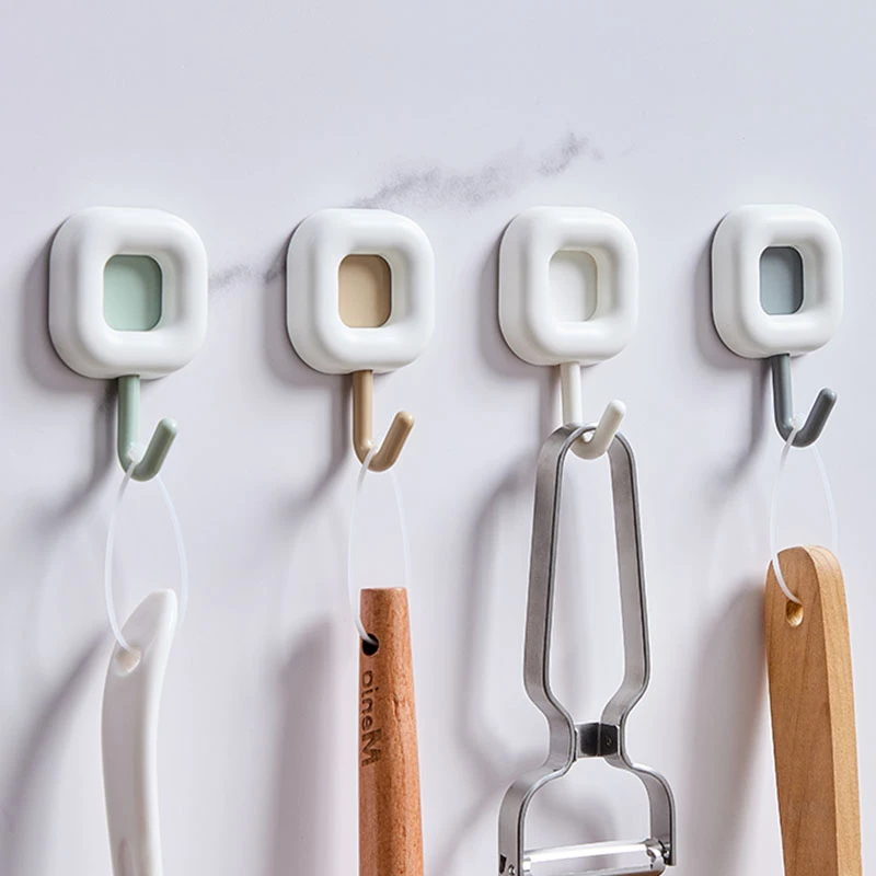 挂钩免打孔强力粘胶贴无痕卫生间浴室壁挂玄关厨房墙壁承重粘钩子