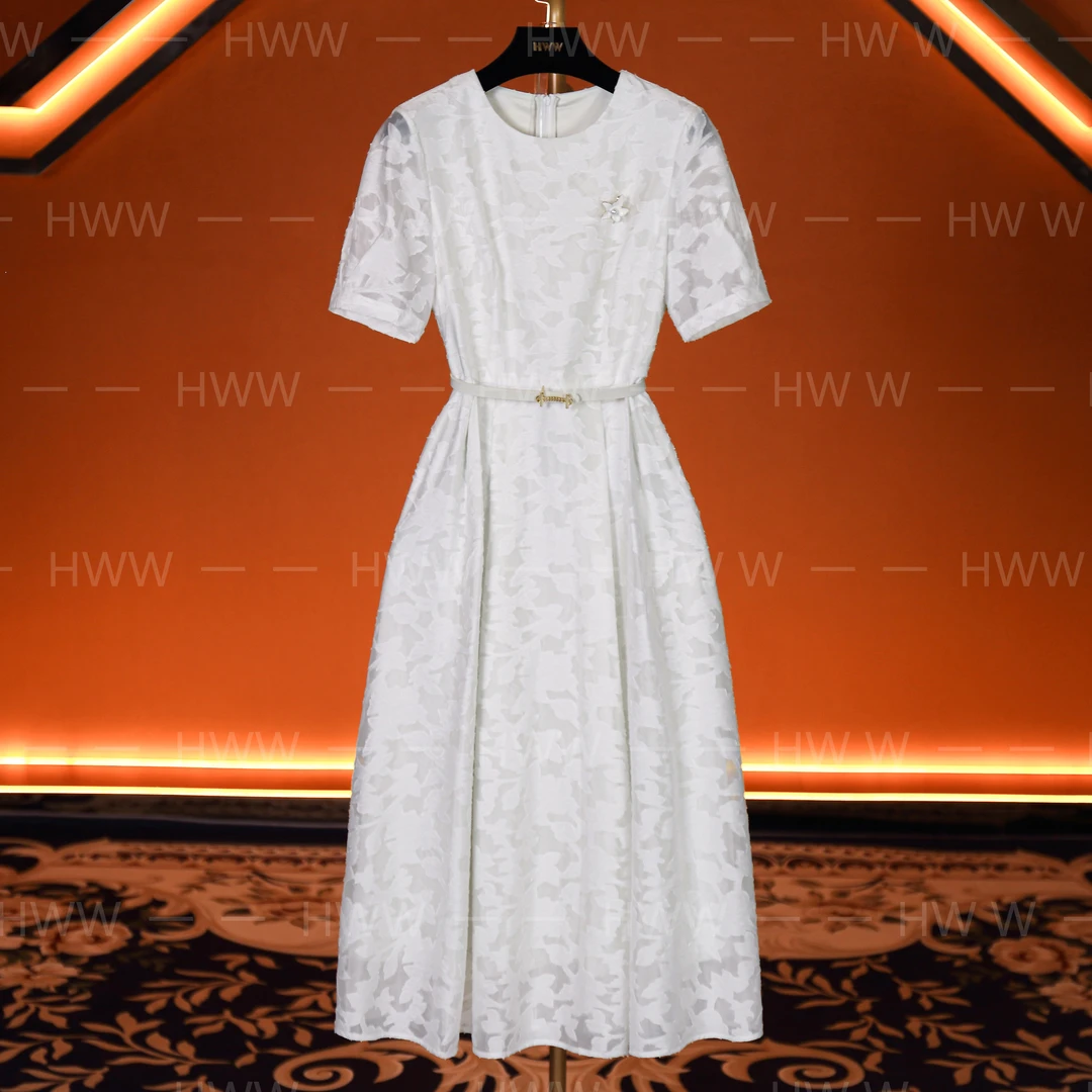 HWW轻奢设计师女装连衣裙气质修身时尚大气收腰连衣裙DHZZR400067