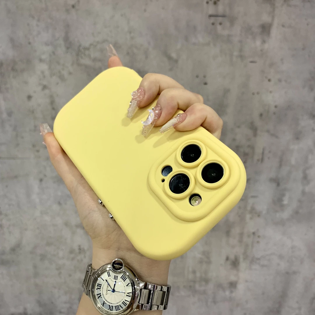 适用于苹果13手机壳iPhone15promax简约13pro气囊12防极简糖果色