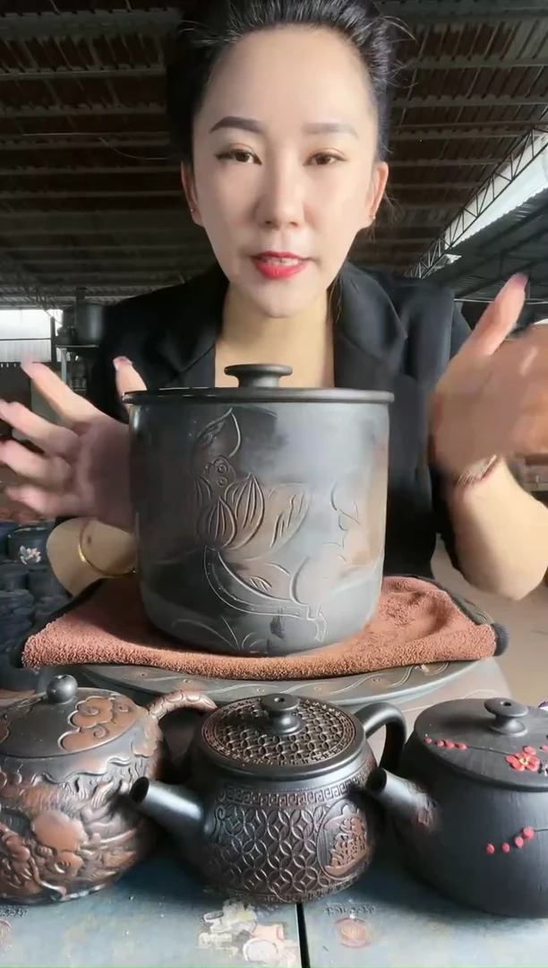 【闪购商品】陶瓷壶瑕疵 茶叶罐 a849 里面边口