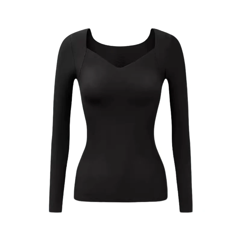 新款超模云朵肌底衣裸感7A抗菌黑科技保暖上装长袖打底内衣内搭女