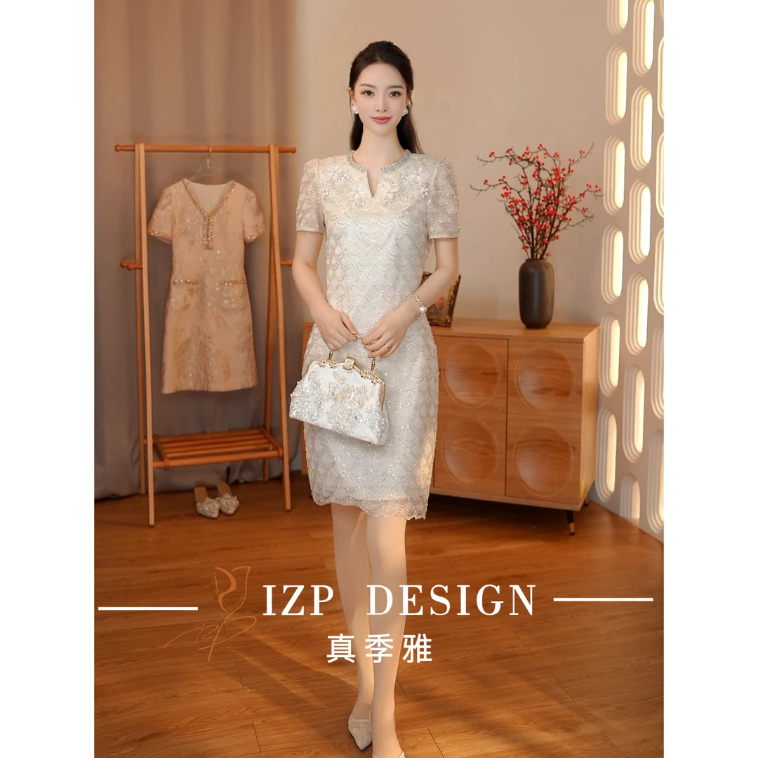 【现货】东方黛迪【皇冠】  法式风气质夏季复古连衣裙 PR73253