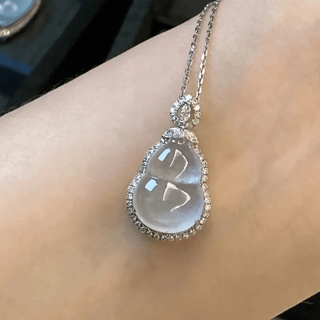 铜合金项链 新款新中式仿高冰透葫芦项链轻奢气质小众高级感简约