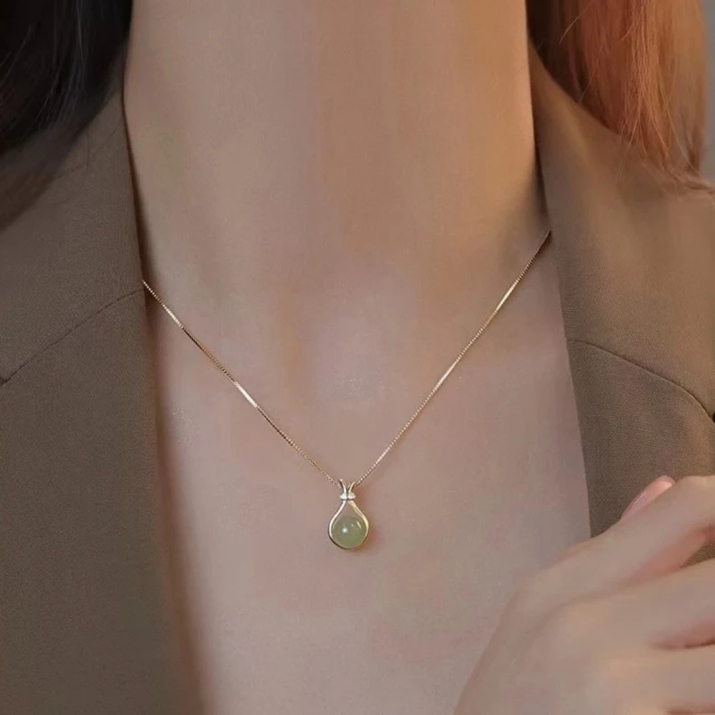 钛钢项链 简约时尚气质转运福袋项链女镶嵌百搭高级感坠链锁骨链