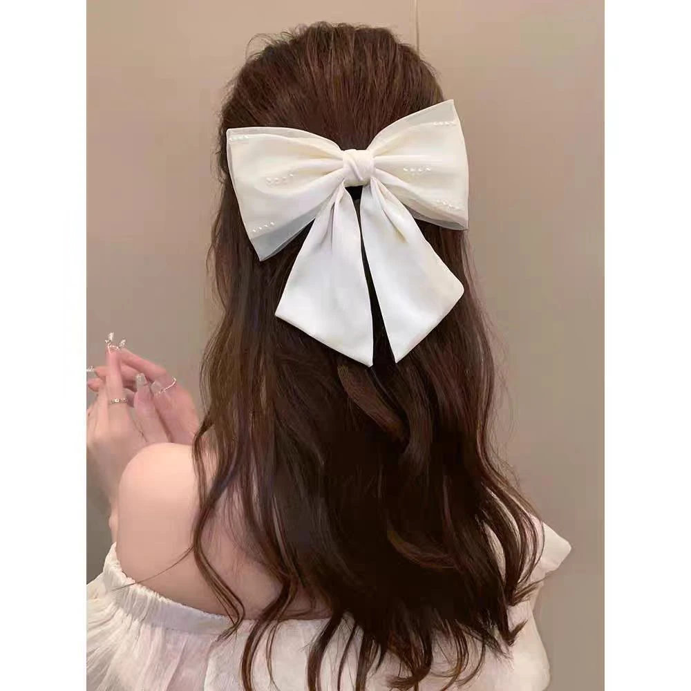 抓夹女2024新款蝴蝶结发夹后脑勺夹子头饰高级感盘头发鲨鱼夹发圈