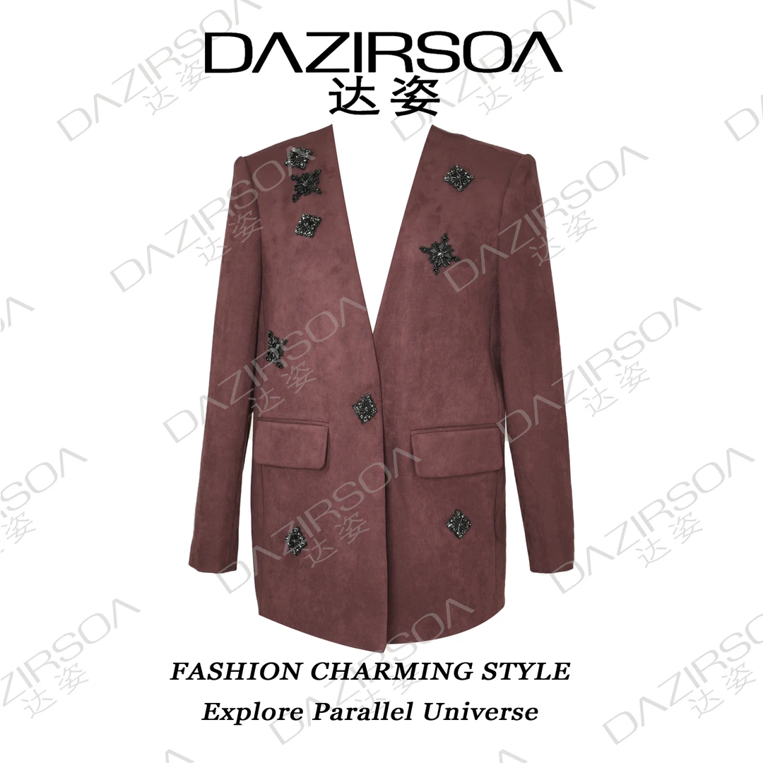 24A/W “抒写新古”//中古收藏//绒感立体黑钻高级西装外套 S958