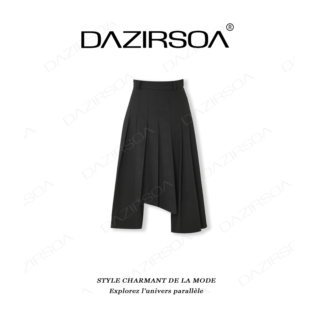 DAZIRSOA/达姿“优雅着迷” 时尚百搭不规则百褶显瘦半身裙 U259