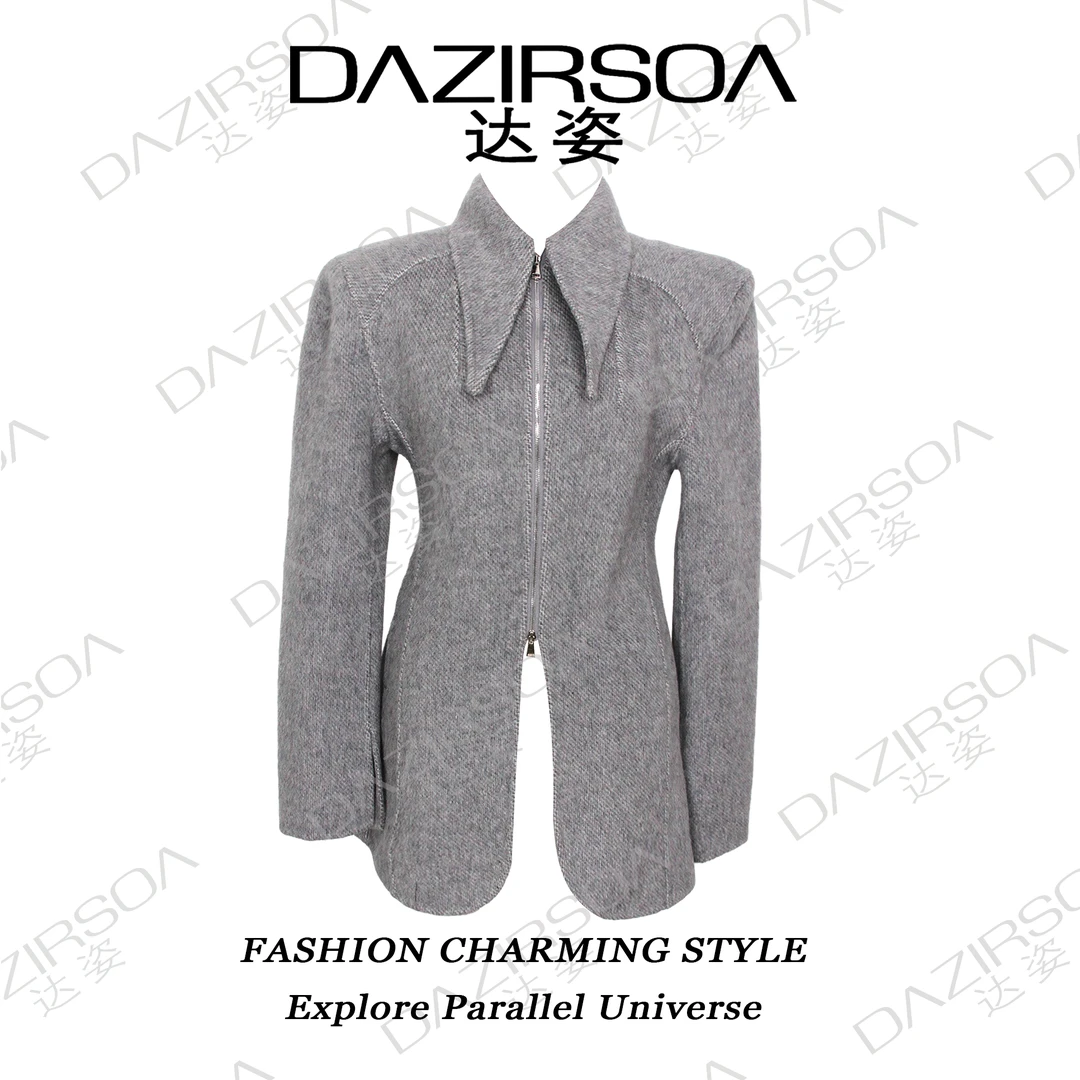 DAZIRSOA/达姿24A/W "雅致暖冬" 帅气廓形收腰大衣外套 N110