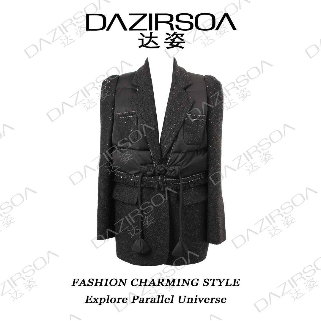 [时髦精]轻奢定制时装感鹅绒西装羽绒服 M527