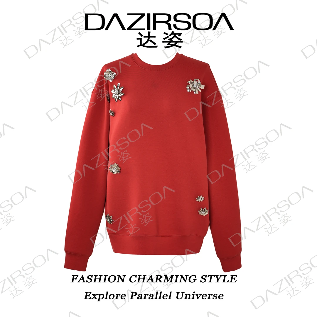 24A/W "美丽不落幕" 时髦重工钉花卫衣 S820