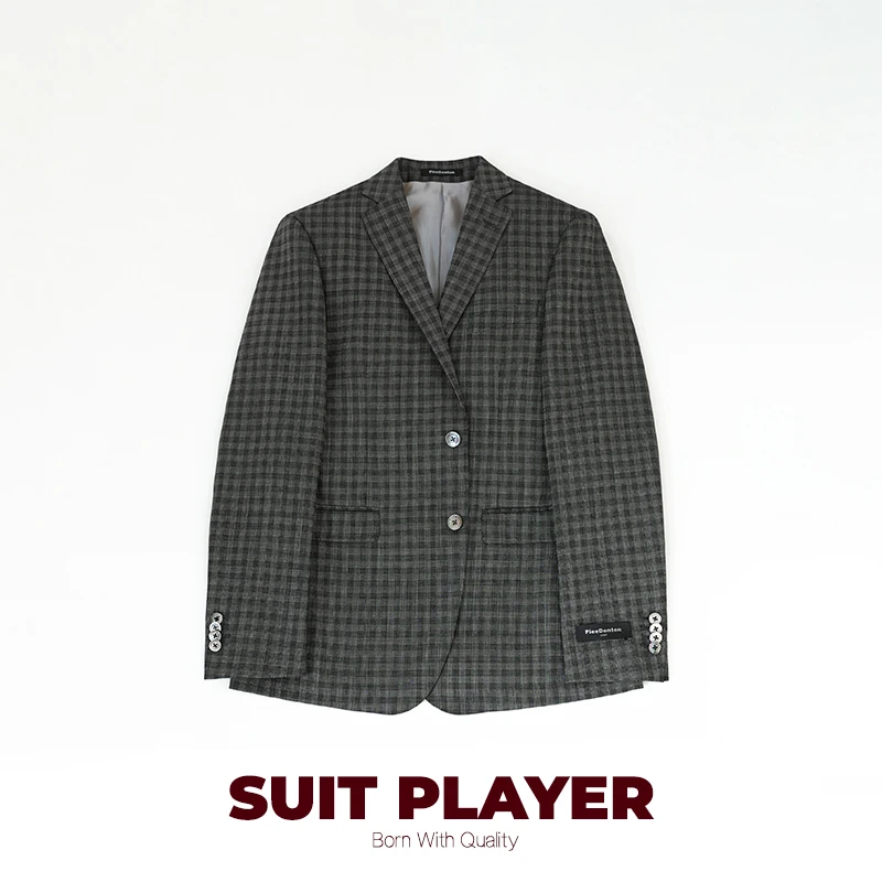 【精标福利单西】半麻衬羊毛维希格纹西装外套半里布经典秋季单西服