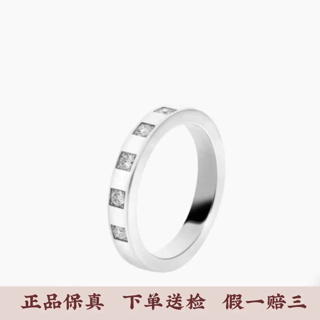 99新  宝格丽铂金钻石戒指，54码，公价26500，S7412
