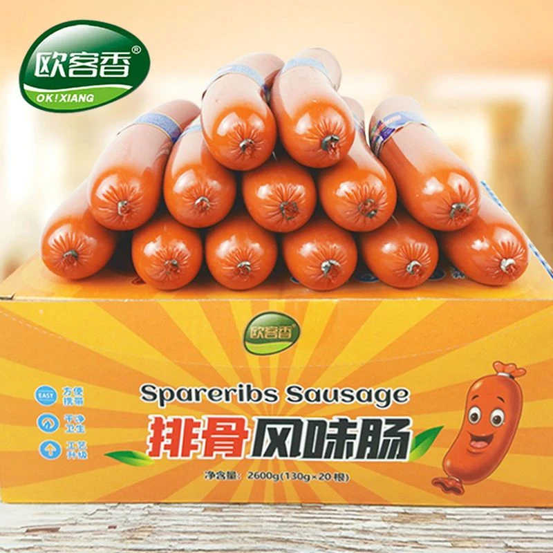 正品欧客香排骨风味肠130g东北特产网红香肠即食熟食下酒菜火腿肠
