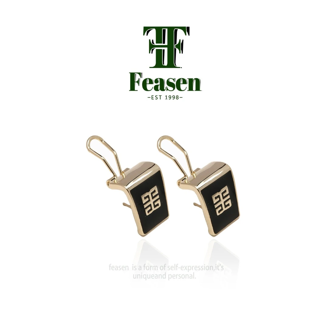 铜合金耳饰 19小众简约经典精致镶嵌设计感气质轻奢百搭Z01155