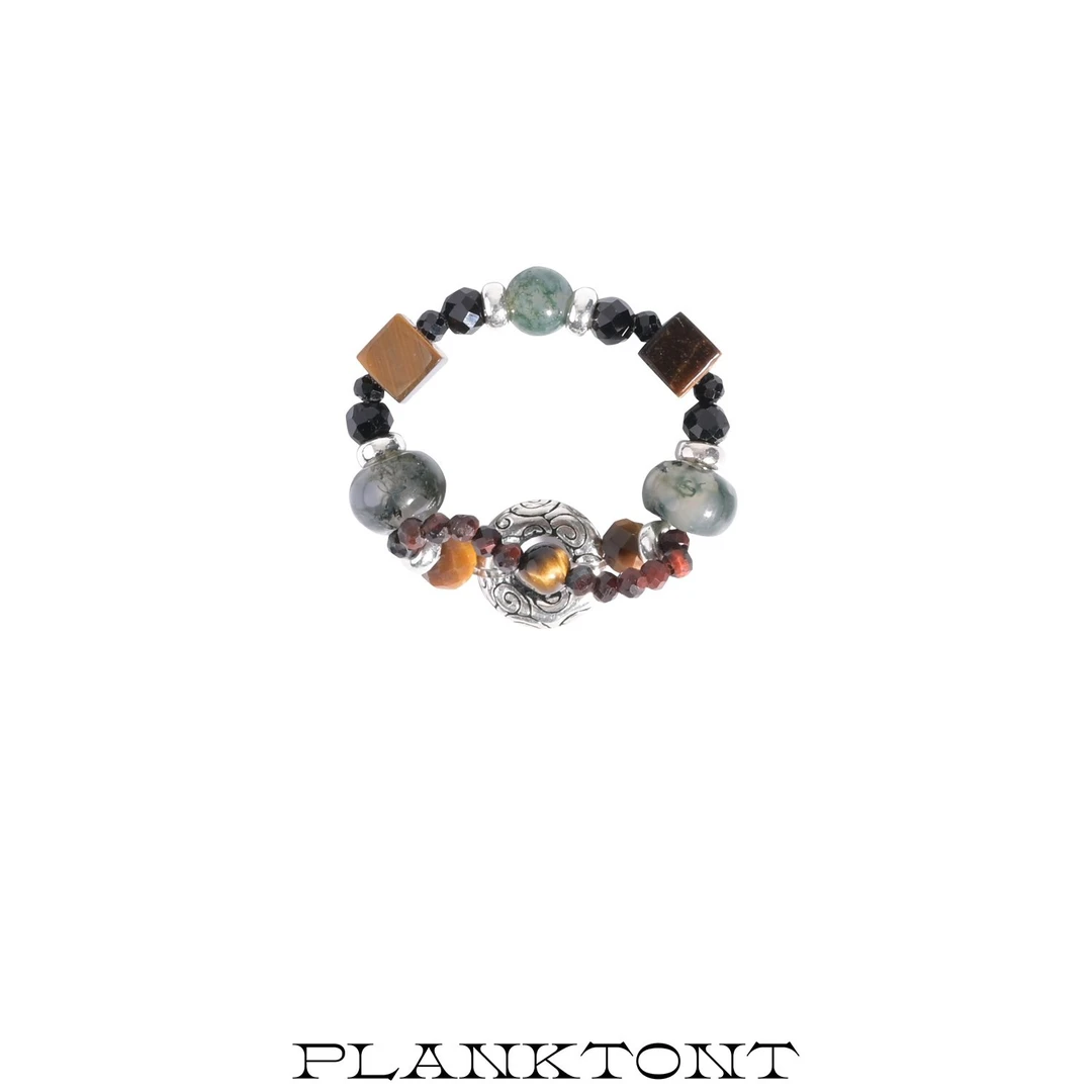 925银戒指 浮U生物古城系列原创复古戒指纯银小众设计弹力戒