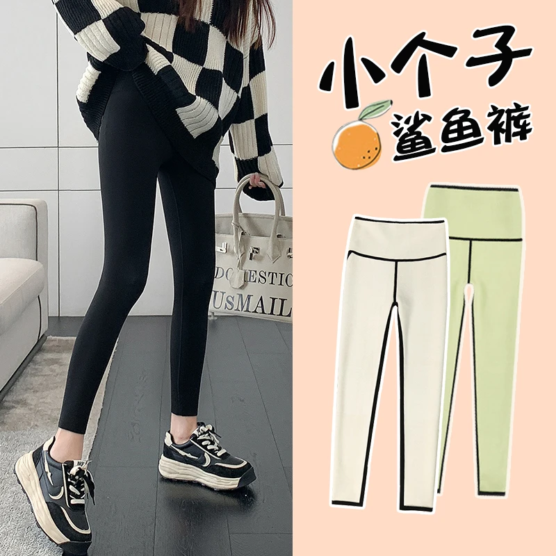 145小个子加绒鲨鱼裤女外穿打底裤2025冬季新款收腹提臀瑜伽芭比