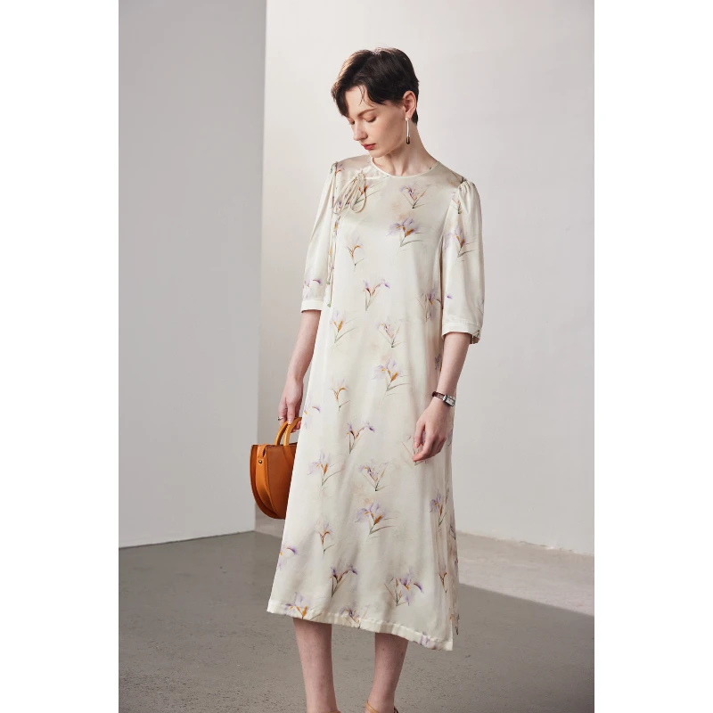 新款连衣裙16姆米轻国风显瘦宽松连衣裙两色ML-472