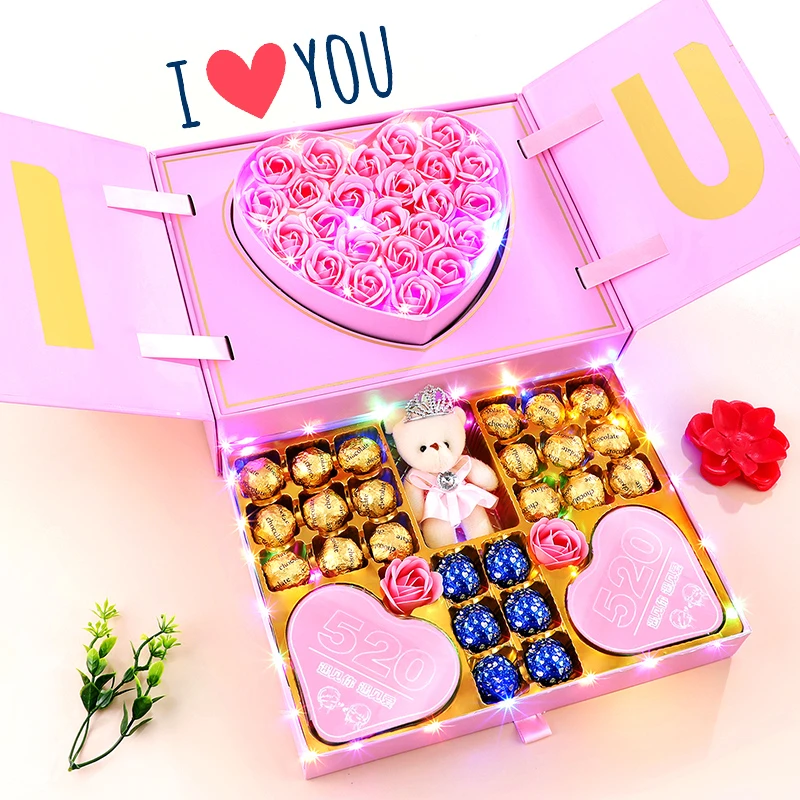 万圣节糖果巧克力礼盒送男女朋友生日夹心手提礼品双层高档