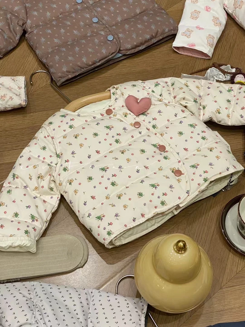 2024年新品羽绒服女童爱心款两件套装