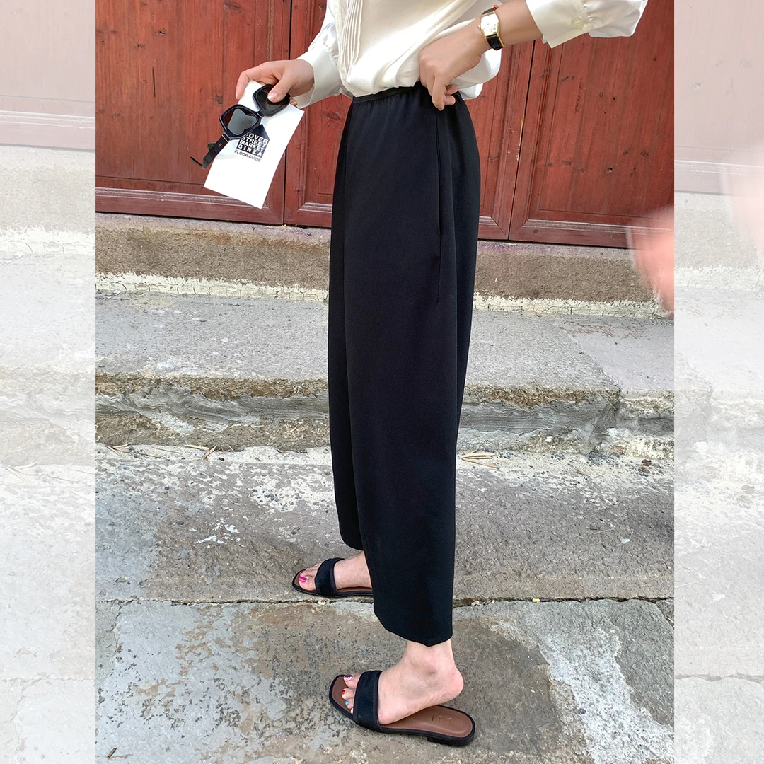 【莉贝琳sisy】无侧缝醋酸休闲裤151304