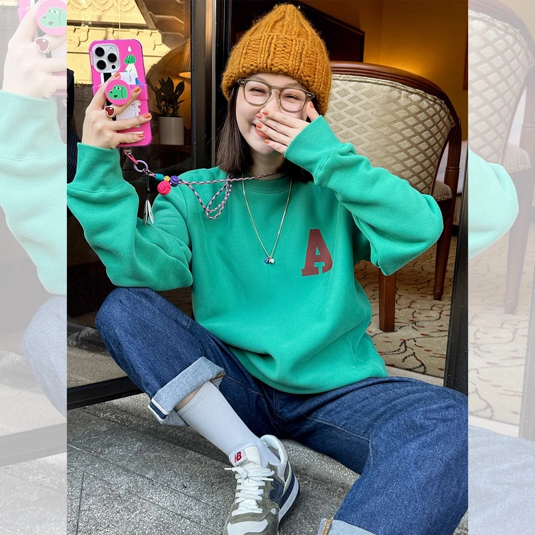 莉贝琳sisy【黑桃A卫衣】 时髦复古休闲百搭舒适加厚保暖上衣182815