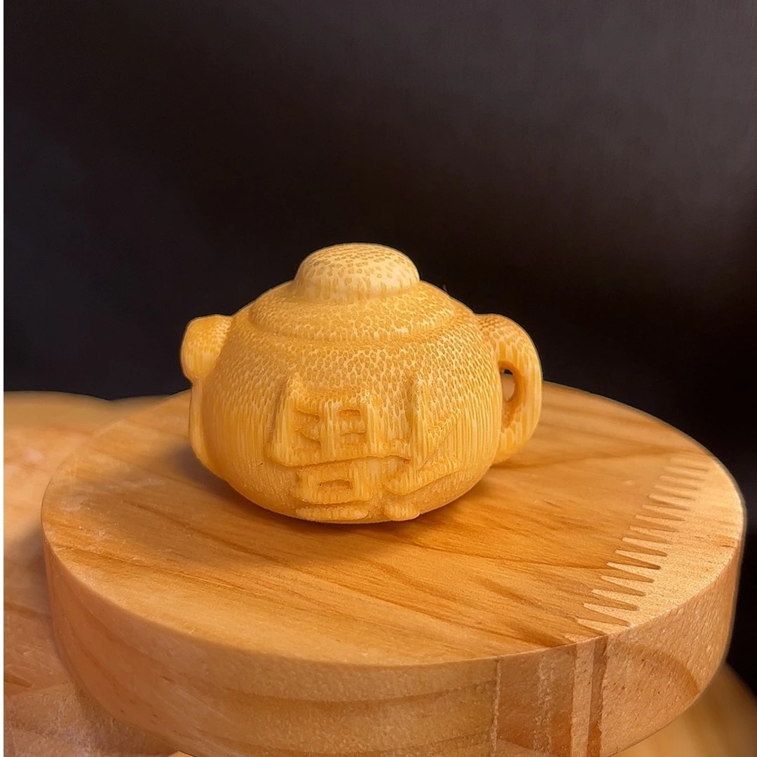 《把把壶》手把件直径4.0以上龙血金丝竹实心竹雕雕刻《送油120毫升》