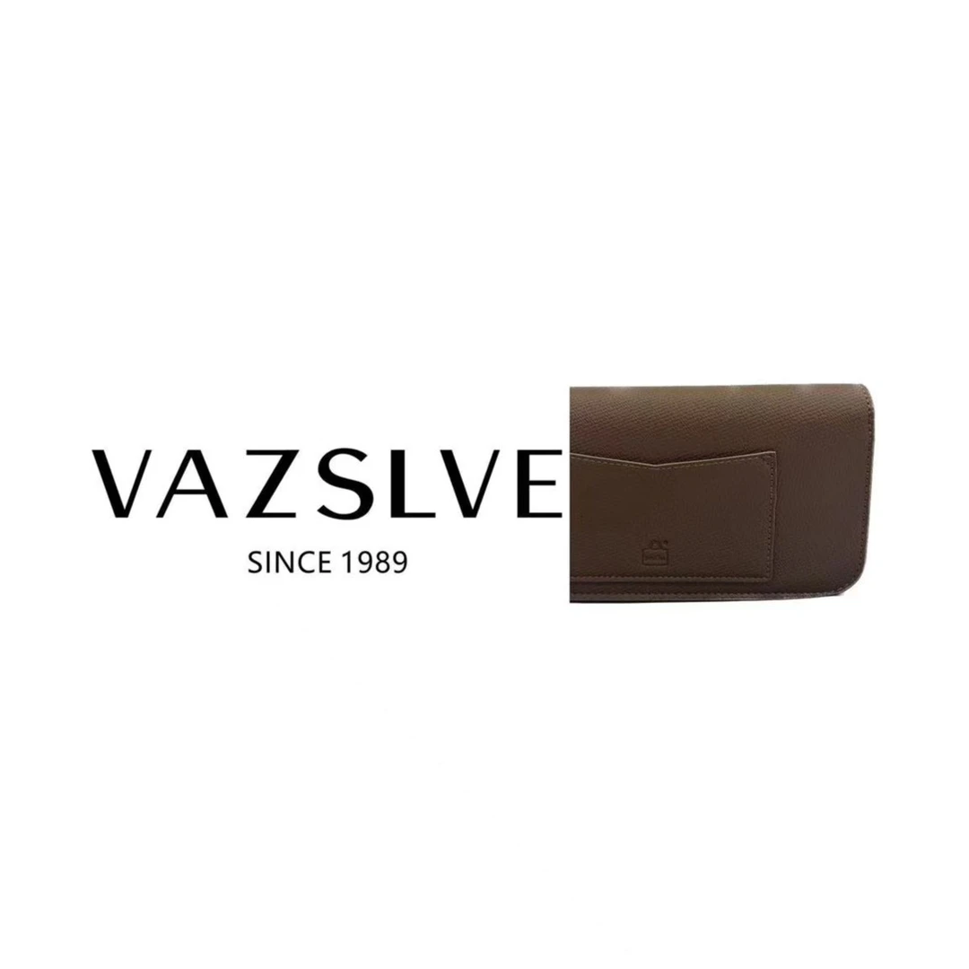 VAZSLVE/秋冬新款轻奢经典真皮时尚经典斜挎包#M-8740-沙咖色