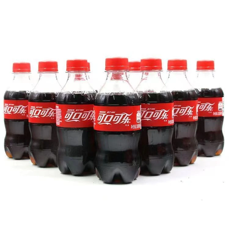 可口可乐汽水300ml*6瓶碳酸饮料营养无糖冷冻清爽柠檬味即饮品牌