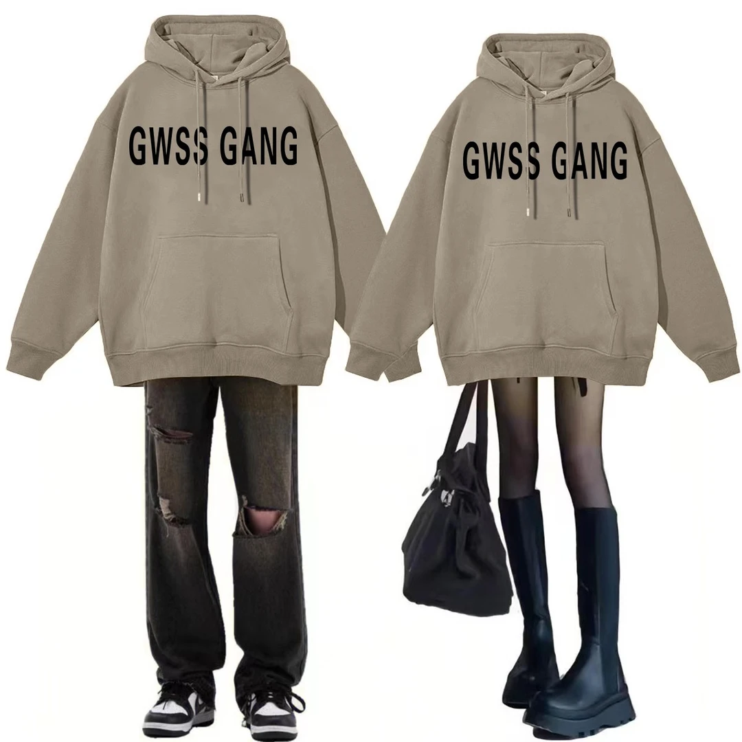 【加绒/常规】冬季高级感连帽百搭卫衣女oversize宽松版慵懒风情侣