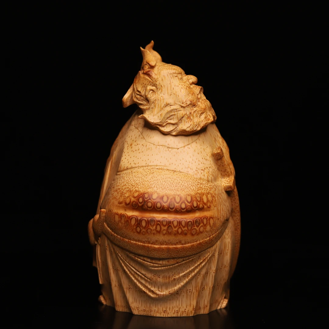 钟馗竹根雕厉鹏强作品纯手工雕刻人物摆件