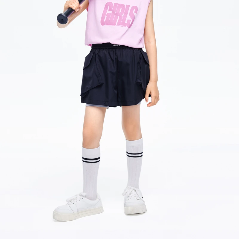 littlemoco童装夏装新款抑菌工装运动短裤#KBD2SOT037