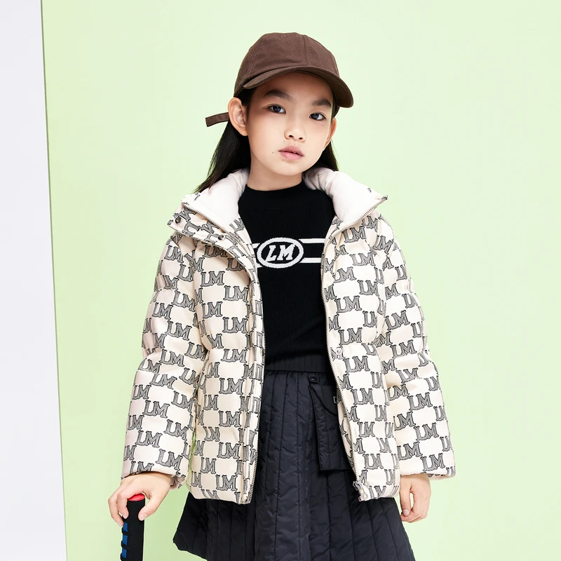 littlemoco童装羽绒服冬季男女童蛋白皮保暖羽绒外套#KBB4EIN044