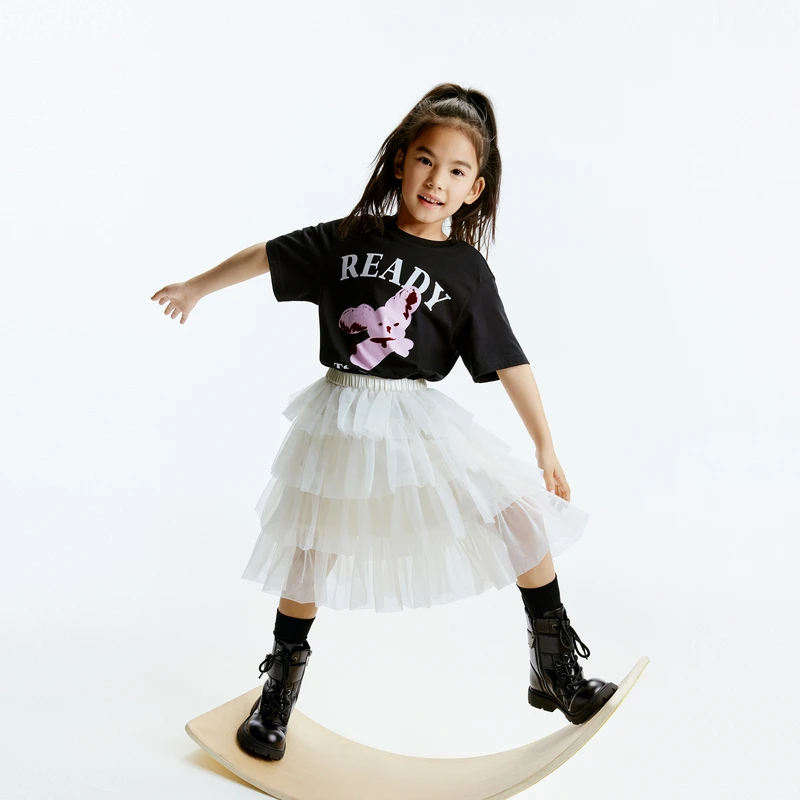 littlemoco童装新款男女童吸湿速干圆领短袖T恤#KBD3TEE011