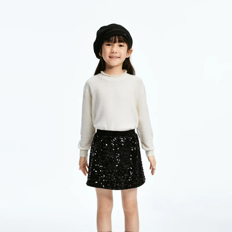 littlemoco童装冬装新款女童打底衫毛衣毛衫针织衫#KBD4SWT015