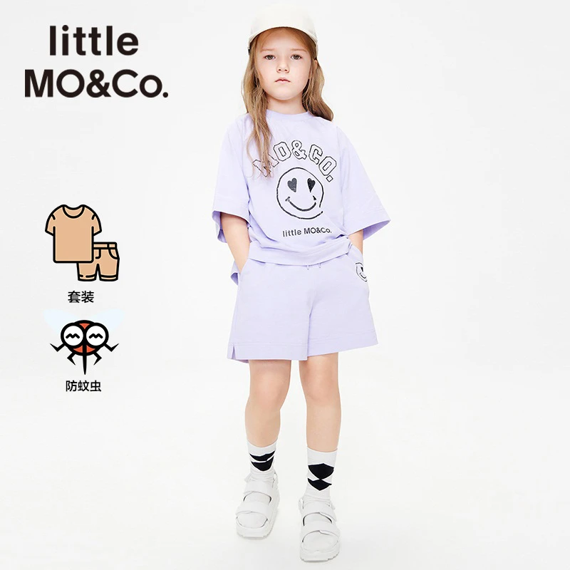 防蚊套装-littlemoco童装夏季新款休闲度假套装宽松#KBB2SUT026