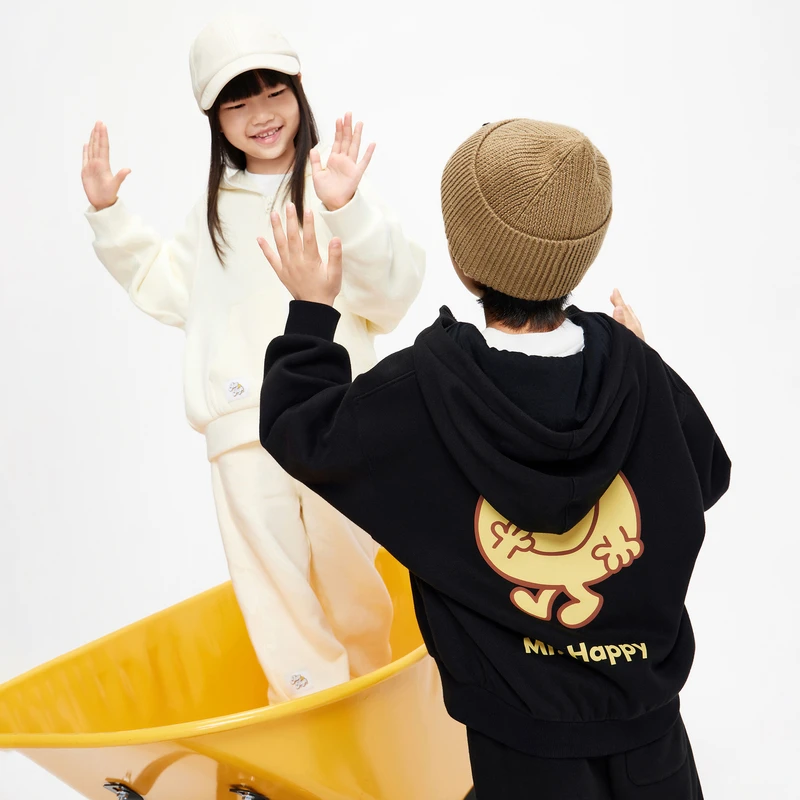 littlemoco童装秋冬男女童薄绒夹克卫衣初秋潮酷外套#KBB4JKTT04