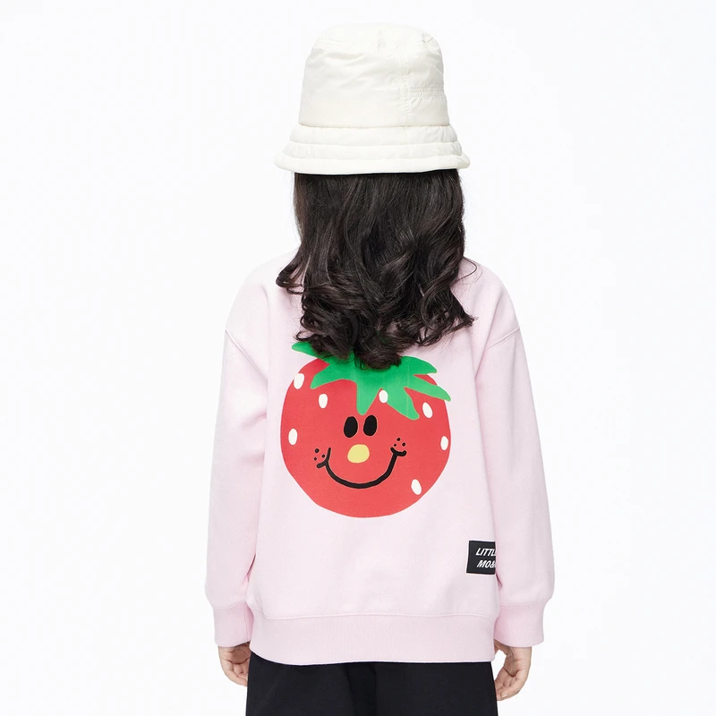 拜年服littlemoco童装冬新款男女童印花圆领长袖卫衣#KBC4SWS007