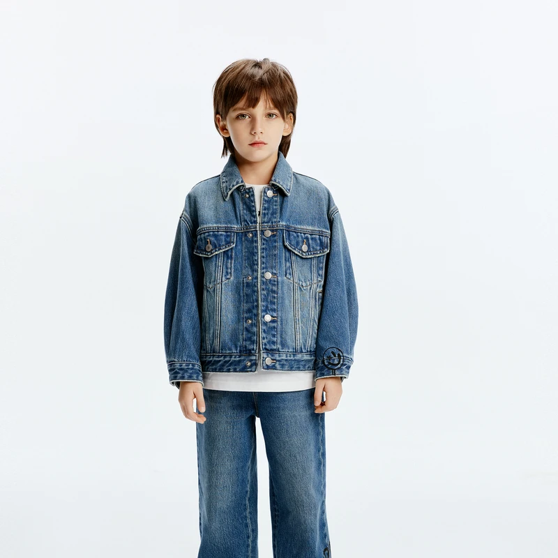 littlemoco童装秋装新款男女童牛仔夹克外套#KBD3JKT044