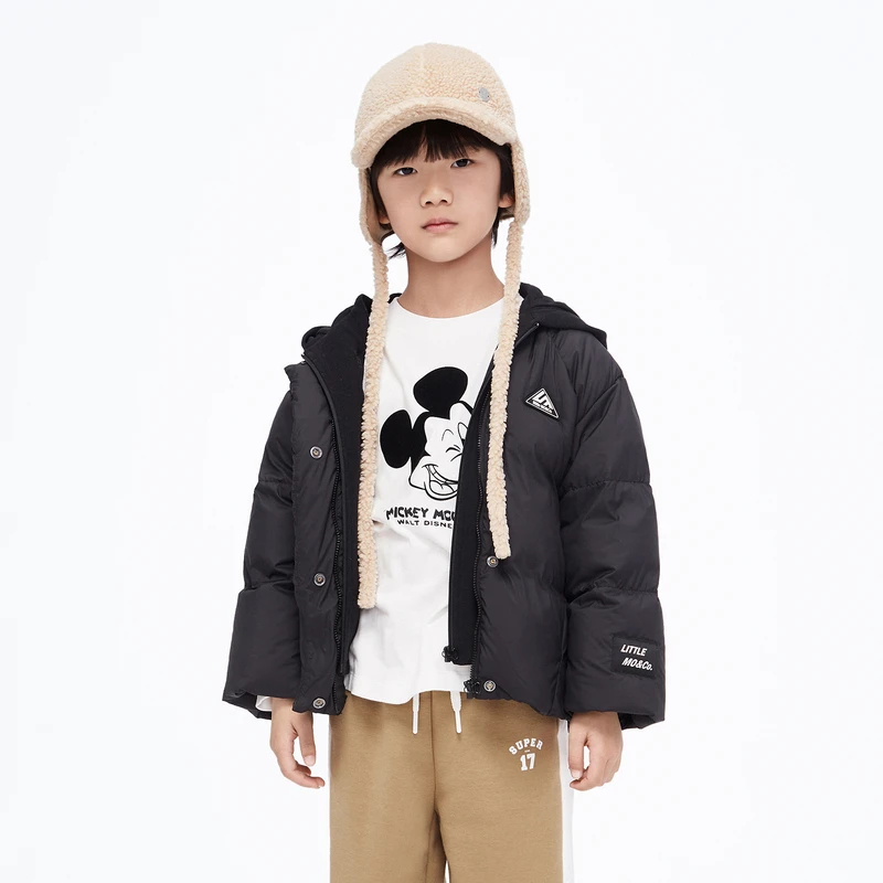 littlemoco童装冬装新款男童可拆假两件羽绒服外套#KBC4EIN018