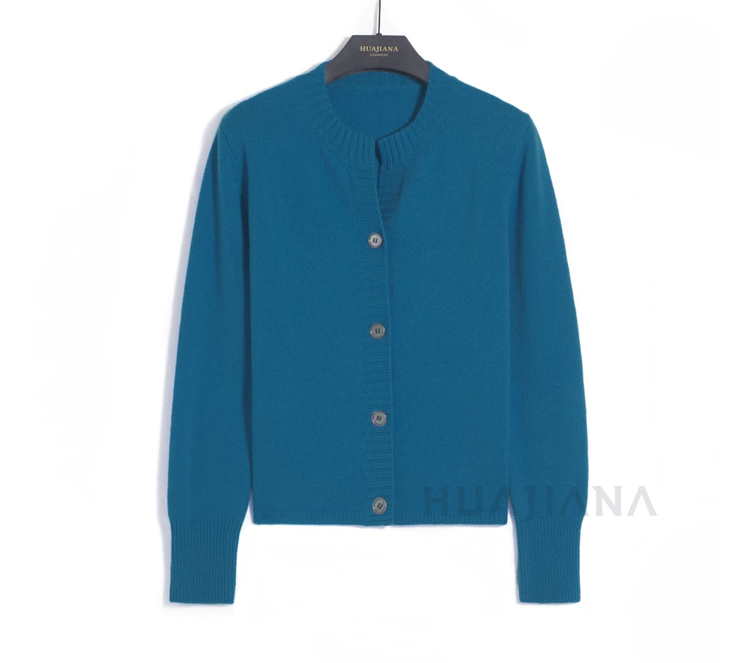 圆领百搭宽松长袖针织开衫